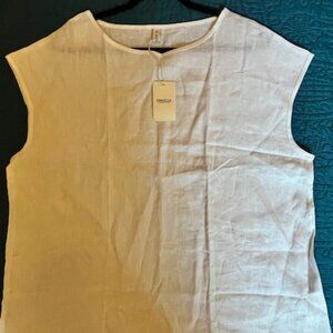 NWT - 100% Linen Sleeveless Top - Sz XXL